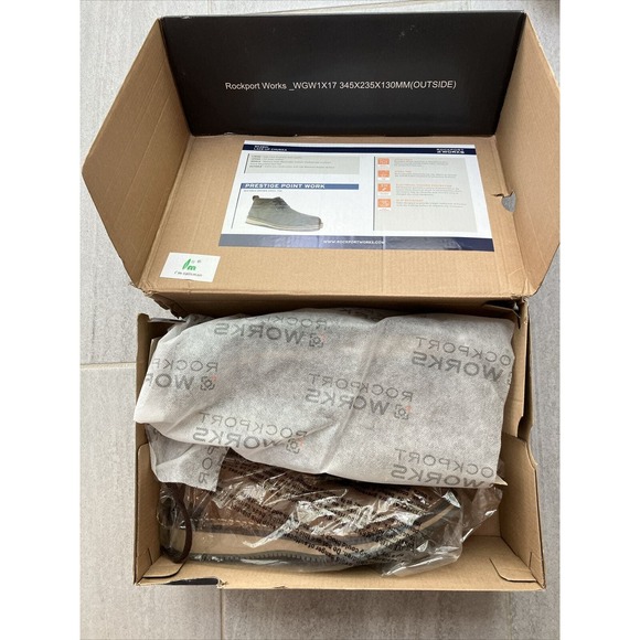 Rockport Works Men's Steel Toe Chukka Work Boot Brown in 7.5 - RK2801 - Picture 3 of 4